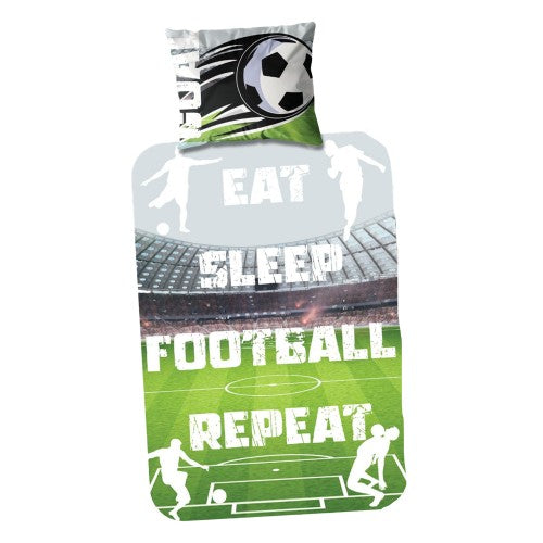 Front - K Collection Its Coming Home Eat Sleep Football Repeat Panel Duvet Set