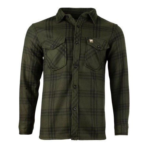 Front - Jack Pyke Mens Checked Polar Fleece Shirt