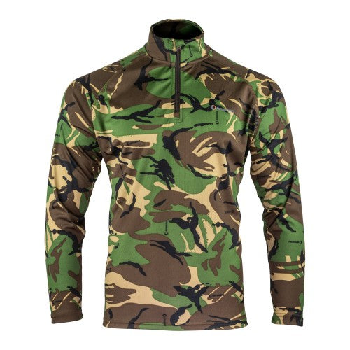 Front - Speero Mens Armour Camo Quarter Zip Midlayer