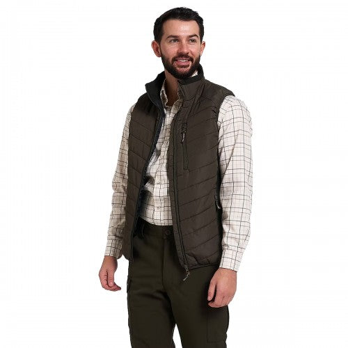 Front - Jack Pyke Mens Quilted Polar Fleece Hybrid Gilet