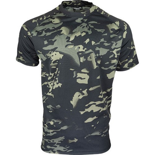 Front - Viper Mens Tactical Camo Mesh T-Shirt