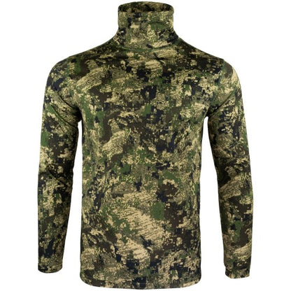 Front - Jack Pyke Mens Digital Camo Roll Neck Midlayer