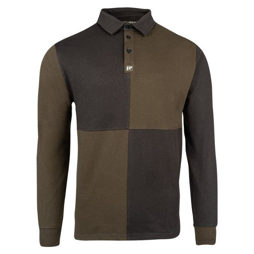 Front - Jack Pyke Mens Rugby Long-Sleeved Polo Shirt