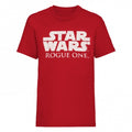 Front - Star Wars Rogue One Official Big Chest Logo Burgundy T-Shirt