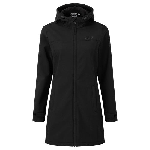 Front - TOG24 Womens/Ladies Keld Long Length Soft Shell Jacket