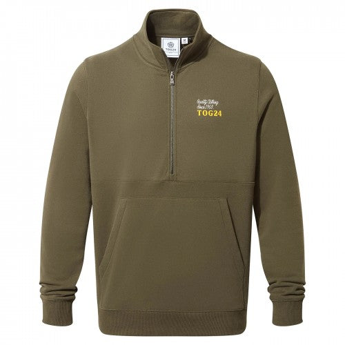 Front - TOG24 Mens Renard Zip Neck Sweatshirt