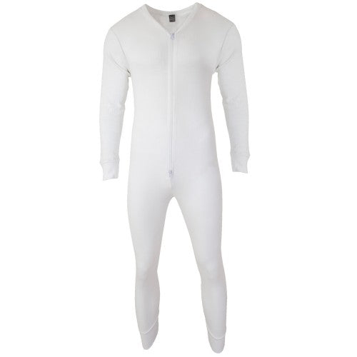 Front - FLOSO Mens Thermal Underwear All In One Union Suit