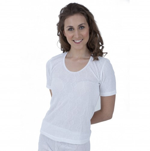 Ladies Thermal Wear Short Sleeve T Shirt Polyviscose Range (British Made)