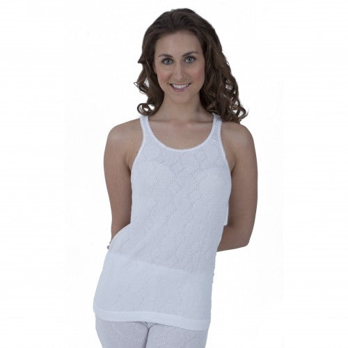 Front - Ladies Thermal Wear Sleeveless Vest Polyviscose Range (British Made)