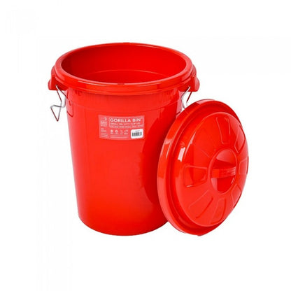 Front - Red Gorilla 30L Bin with Clip Lid