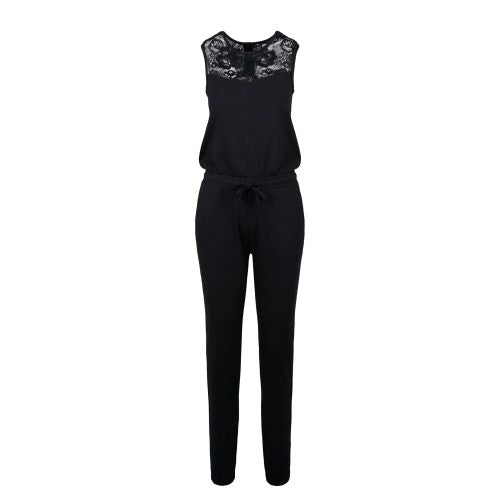 Front - Urban Classics Womens/Ladies Block Lace Detail Jumpsuit