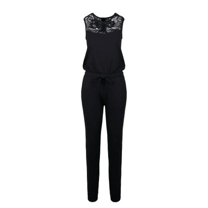 Front - Urban Classics Womens/Ladies Block Lace Detail Jumpsuit
