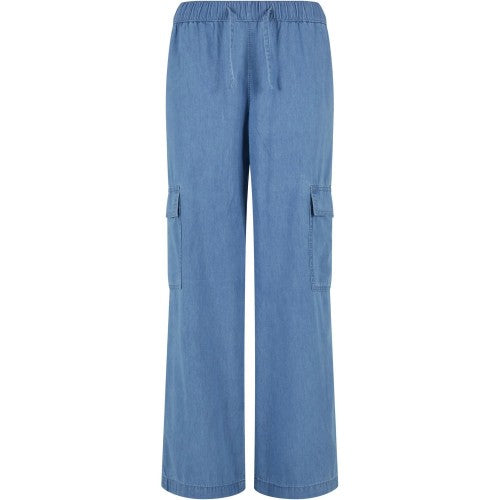 Front - Urban Classics Womens/Ladies Denim Lightweight Cargo Trousers
