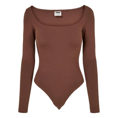 Front - Urban Classics Womens/Ladies Organic Long-Sleeved Bodysuit