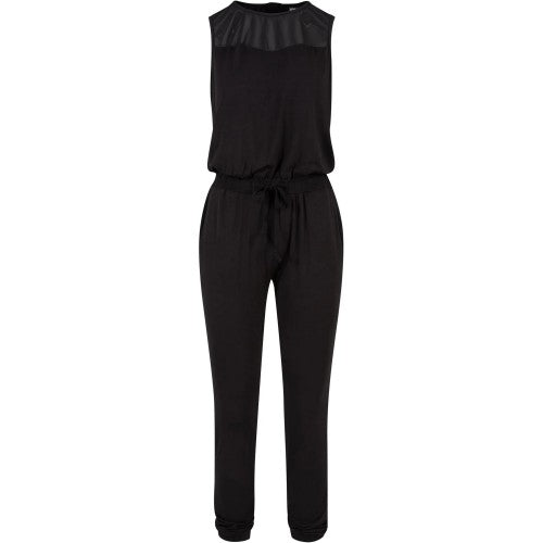 Front - Urban Classics Womens/Ladies Mesh Technical Long Jumpsuit
