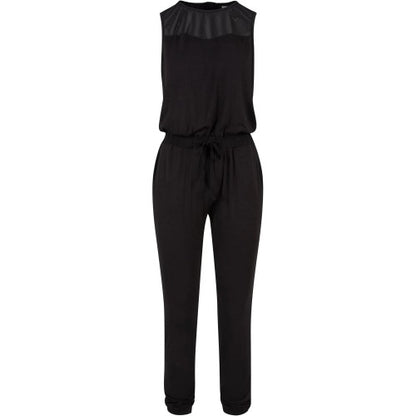 Front - Urban Classics Womens/Ladies Mesh Technical Long Jumpsuit