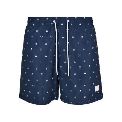 Front - Urban Classics Mens Patterned Swim Shorts