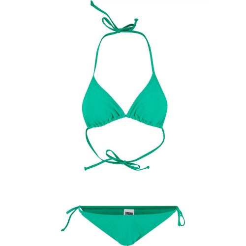 Front - Urban Classics Womens/Ladies Triangle Recycled Bikini