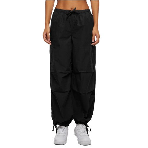 Front - Urban Classics Womens/Ladies Cotton Parachute Cargo Trousers