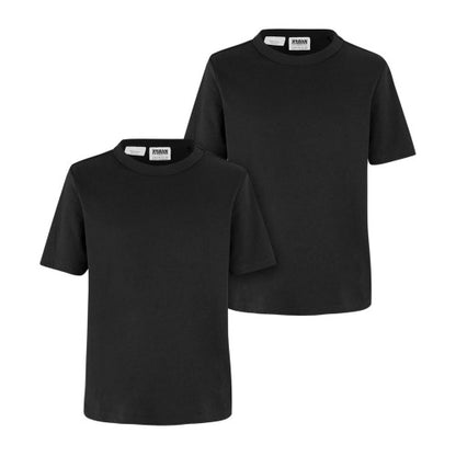 Front - Urban Classics Boys Basic Organic T-Shirt (Pack of 2)