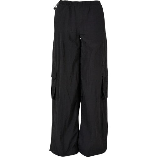 Front - Urban Classics Womens/Ladies Nylon Crinkled Wide Cargo Trousers