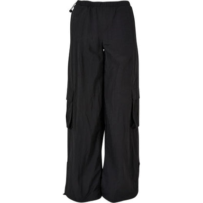 Front - Urban Classics Womens/Ladies Nylon Crinkled Wide Cargo Trousers