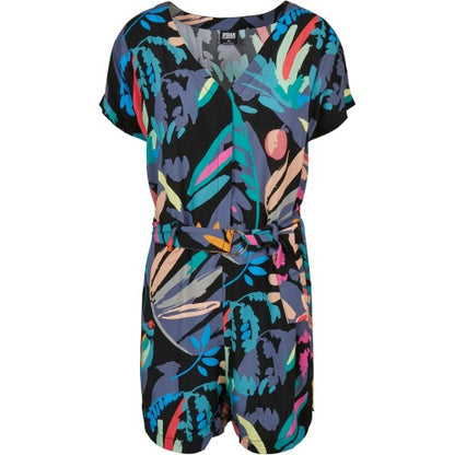 Front - Urban Classics Womens/Ladies Fruit Belted Short Jumpsuit