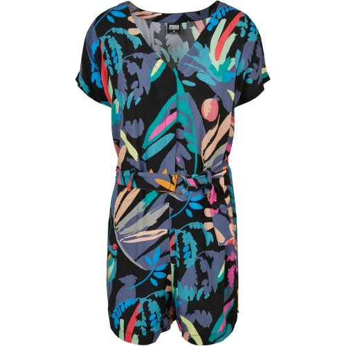 Front - Urban Classics Womens/Ladies Fruit Belted Short Jumpsuit