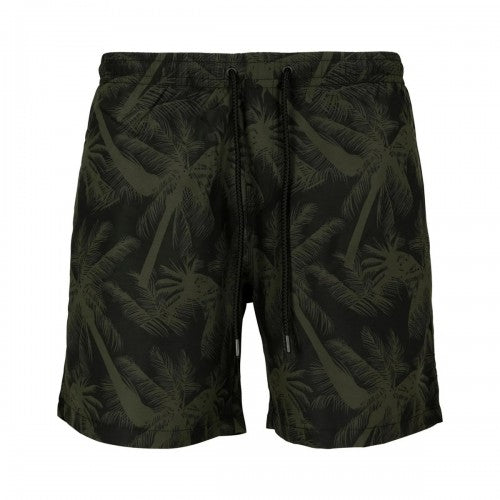 Front - Urban Classics Mens Palm Swim Shorts