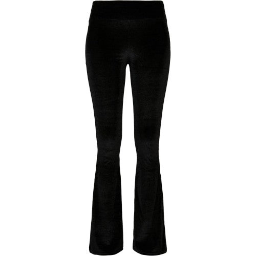 Front - Urban Classics Womens/Ladies Velvet High Waist Bootcut Leggings