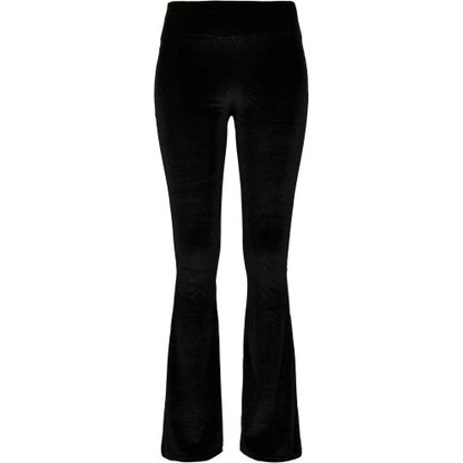 Front - Urban Classics Womens/Ladies Velvet High Waist Bootcut Leggings