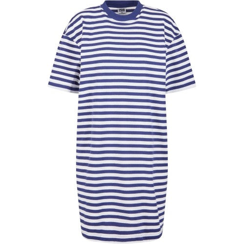Front - Urban Classics Womens/Ladies Striped Oversized T-Shirt Dress