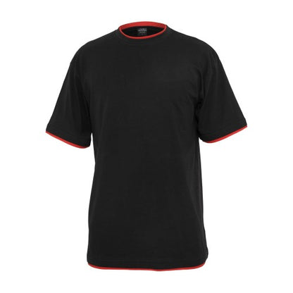 Front - Urban Classics Mens Contrast Detail Tall T-Shirt