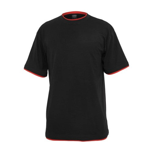 Front - Urban Classics Mens Contrast Detail Tall T-Shirt