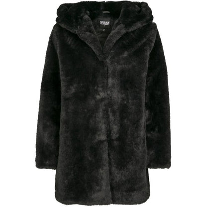 Front - Urban Classics Womens/Ladies Teddy Fleece Hooded Coat