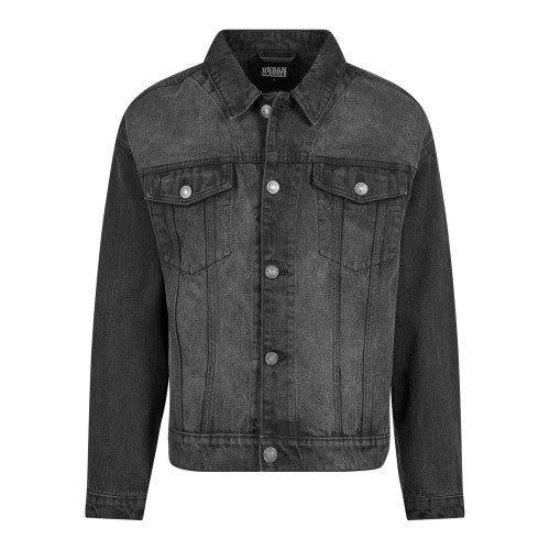 Front - Urban Classics Mens Heavyweight Boxy Denim Jacket