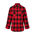 Front - Urban Classics Boys Checked Flannel Shirt