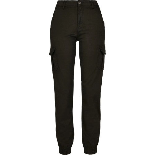 Front - Urban Classics Womens/Ladies High Waist Cargo Trousers