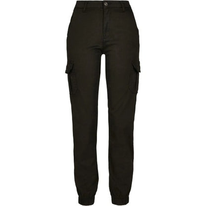 Front - Urban Classics Womens/Ladies High Waist Cargo Trousers