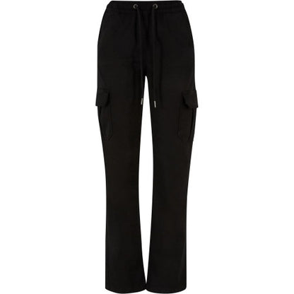 Front - Urban Classics Womens/Ladies Twill High Waist Cargo Trousers