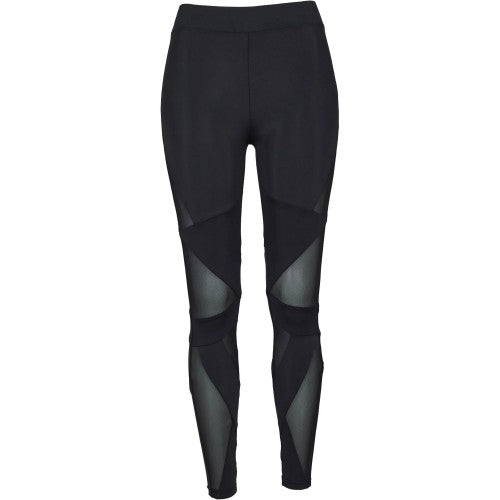 Front - Urban Classics Womens/Ladies Tech Mesh Triangle Leggings
