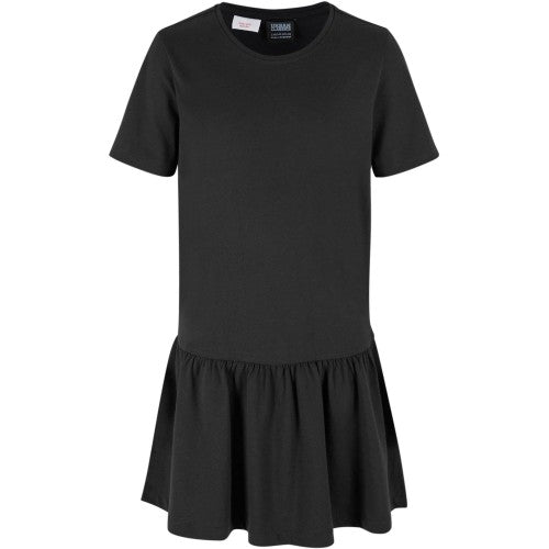 Front - Urban Classics Girls Valance T-Shirt Dress