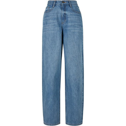 Front - Urban Classics Womens/Ladies 90´s Denim High Waist Wide Leg Jeans