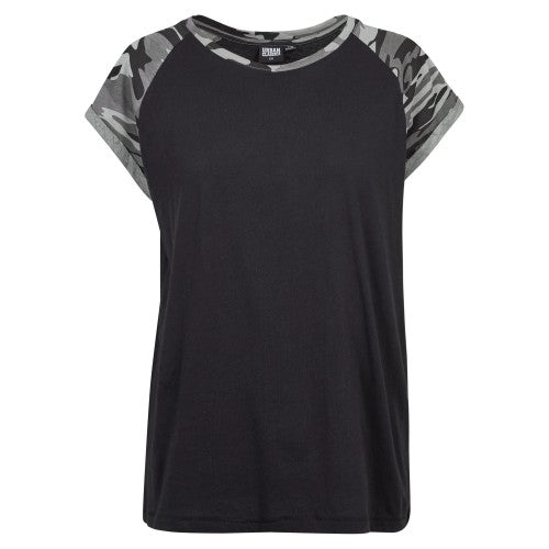 Front - Urban Classics Womens/Ladies Contrast Raglan T-Shirt