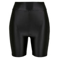 Front - Urban Classics Womens/Ladies Metallic Shiny High Waist Cycling Shorts (Pack of 2)