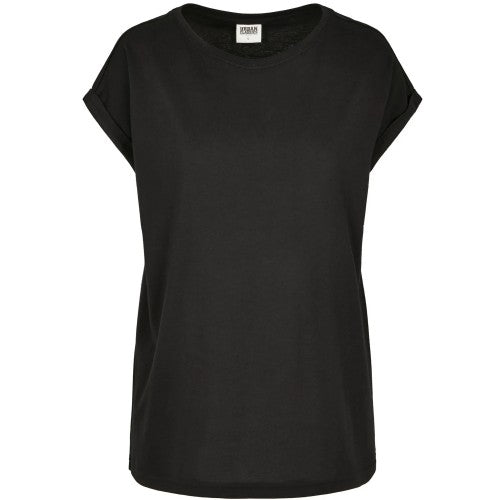 Front - Urban Classics Womens/Ladies Organic Cotton Extended Shoulder T-Shirt