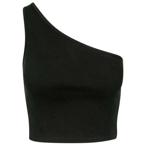 Front - Urban Classics Womens/Ladies Asymmetric Cropped Top