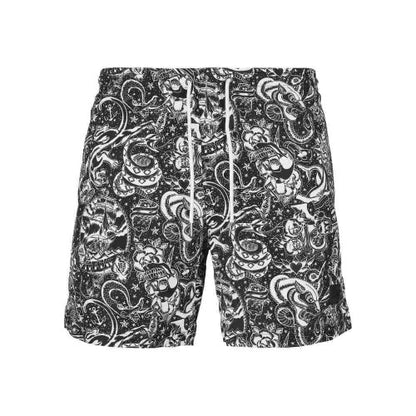 Front - Urban Classics Mens Tattoo Swim Shorts