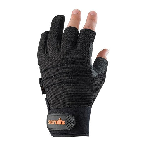 Front - Scruffs Trade Precision Fingerless Gloves