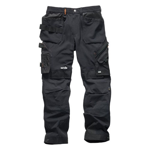 Front - Scruffs Mens Pro Flex Plus Work Trousers